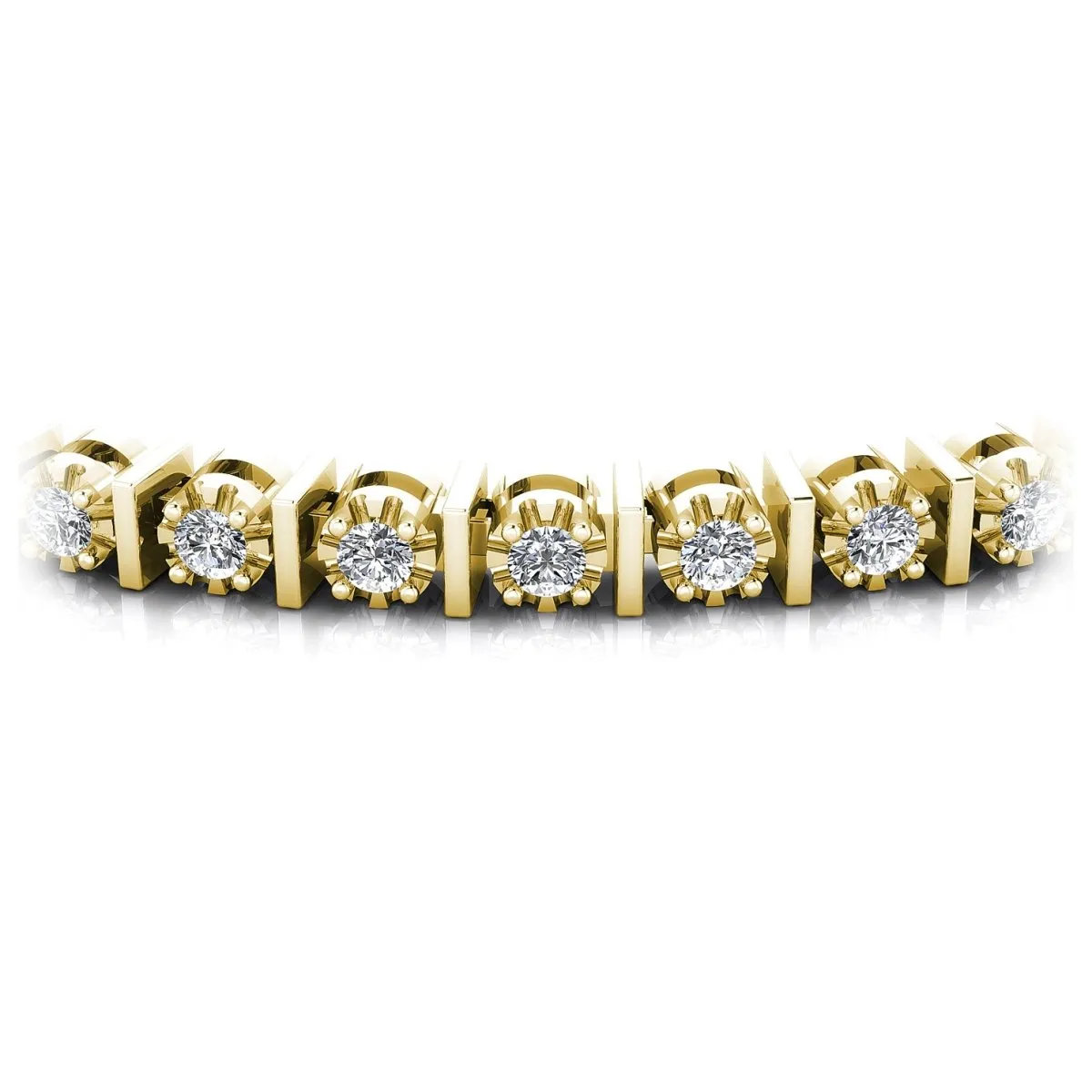 0.50-2.00 CT Round Cut Diamonds - Tennis Bracelet