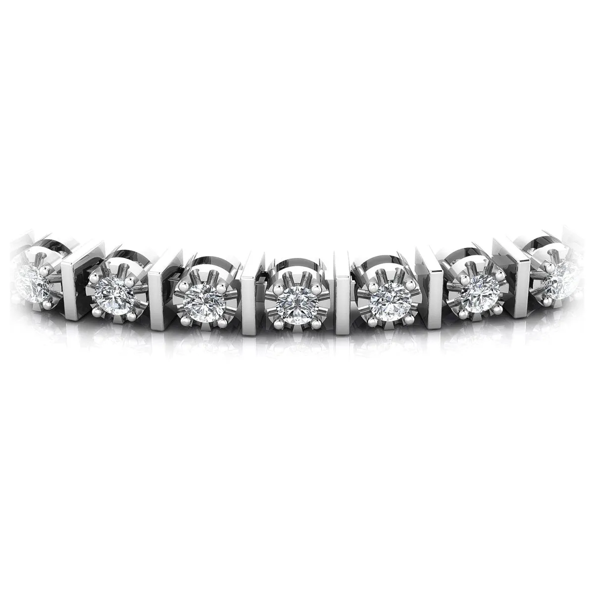 0.50-2.00 CT Round Cut Diamonds - Tennis Bracelet