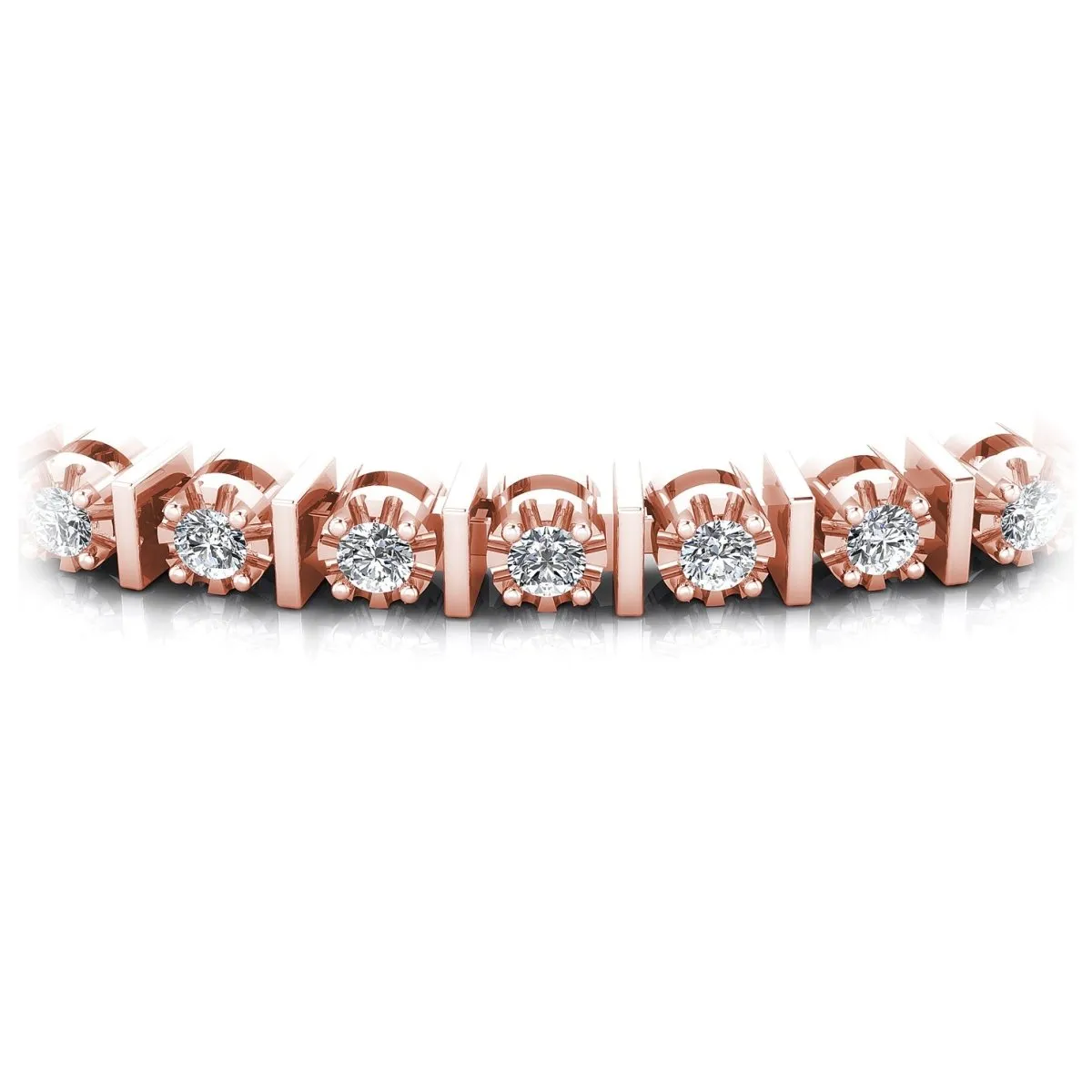 0.50-2.00 CT Round Cut Diamonds - Tennis Bracelet