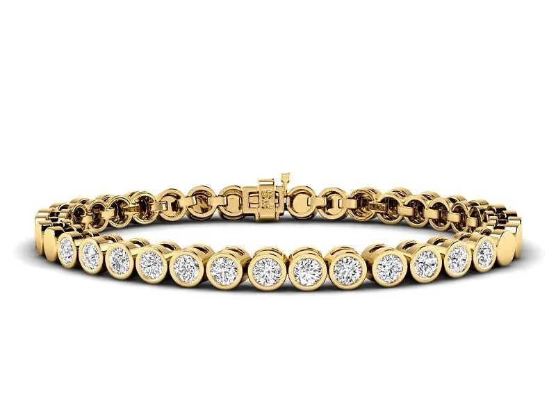 1.00-2.00 CT Round Cut Lab Grown Diamonds - Tennis Bracelet