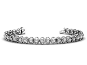 1.00-3.15 CT Round Cut Diamonds - Tennis Bracelet