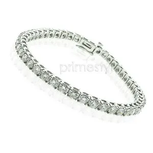 1.00-6.00 CT Round Cut Diamonds - Tennis Bracelet