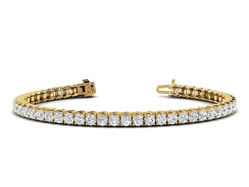 1.00-9.00 CT Round Cut Lab Grown Diamonds - Tennis Bracelet