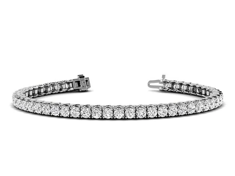 1.00-9.00 CT Round Cut Lab Grown Diamonds - Tennis Bracelet