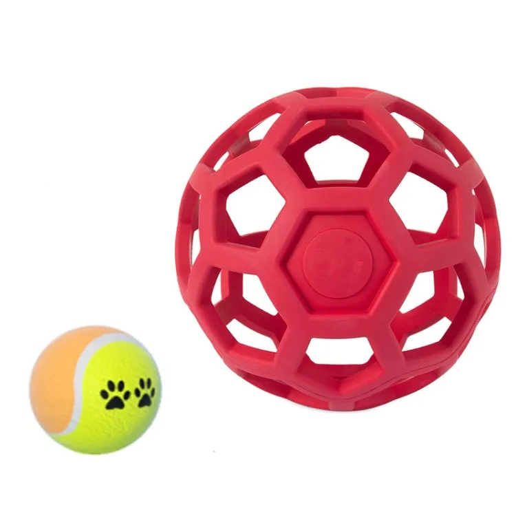 1030001 Dog Toy Hollow Ball Bite-resistant Elastic Pet Rubber Toy Balls, Spec: