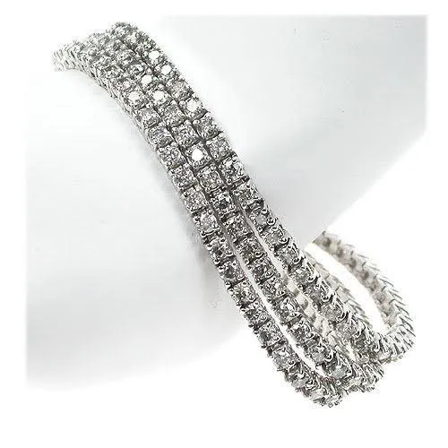 11.00-11.00 CT Round Cut Diamonds - Tennis Bracelet