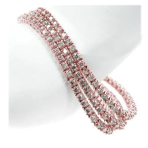 11.00-11.00 CT Round Cut Diamonds - Tennis Bracelet