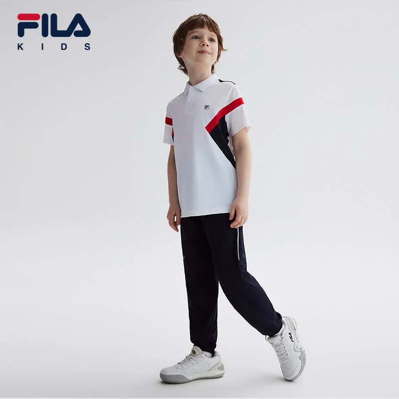 (130-165cm) FILA KIDS ART IN SPORTS PERFORMANCE TENNIS Boy's Knit Pants in Navy