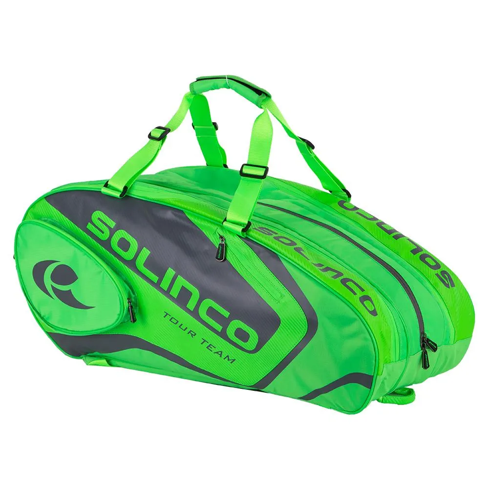 15-Pack Tour Tennis Racquet Bag Full Neon Green