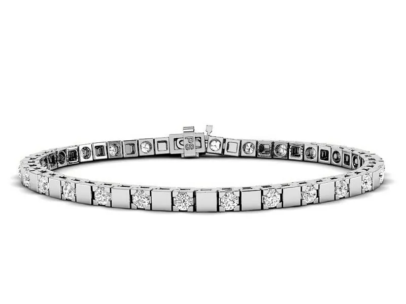 1.50 CT Round Cut Lab Grown Diamonds - Tennis Bracelet