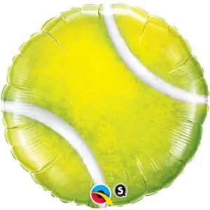 18" 45cm Qualatex Printed Tennis Ball Round Foil Balloon