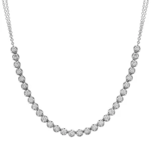 2 1/4 Carat Crown Prong Diamond Tennis Chain Necklace