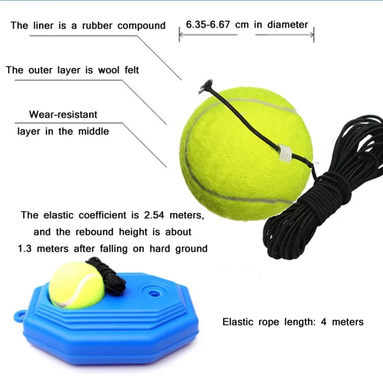 2 PCS High Elastic Wear-Resistant Tennis Trainer(With Rope & Ball)