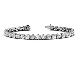 2.00-13.00 CT Round Cut Lab Grown Diamonds - Tennis Bracelet