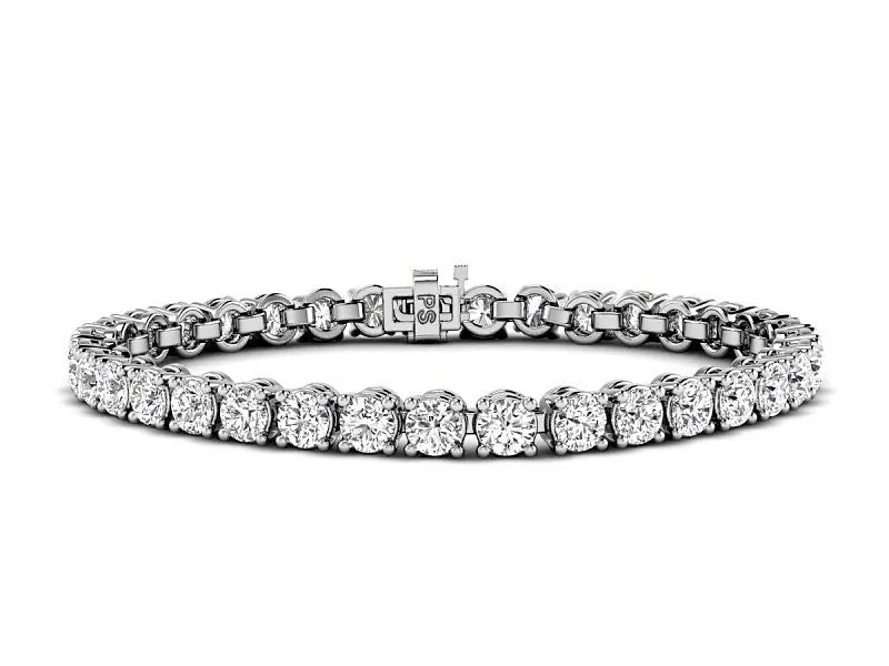 2.00-13.00 CT Round Cut Lab Grown Diamonds - Tennis Bracelet