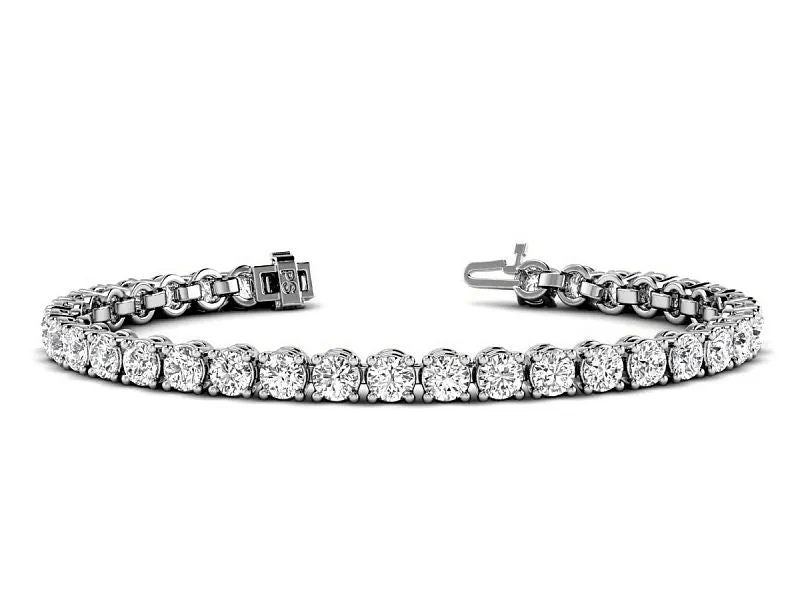 2.00-13.00 CT Round Cut Lab Grown Diamonds - Tennis Bracelet