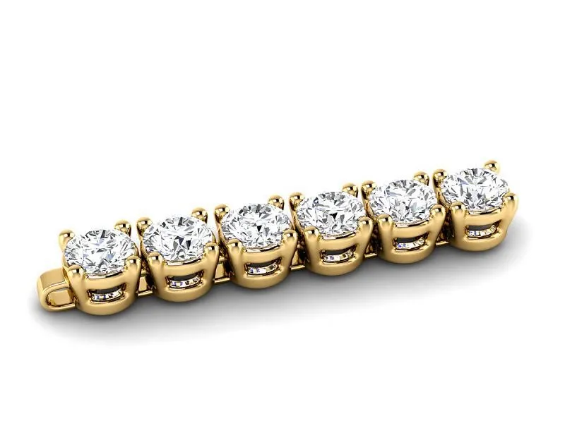 2.00-13.00 CT Round Cut Lab Grown Diamonds - Tennis Bracelet