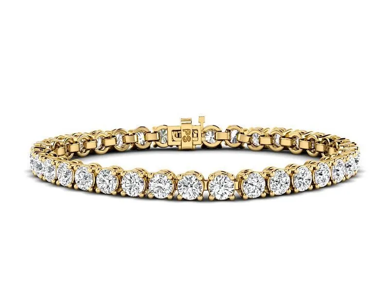 2.00-13.00 CT Round Cut Lab Grown Diamonds - Tennis Bracelet