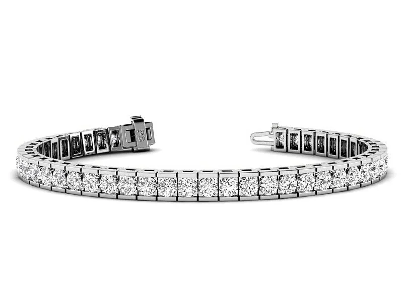 2.50-10.50 CT Round Cut Lab Grown Diamonds - Tennis Bracelet