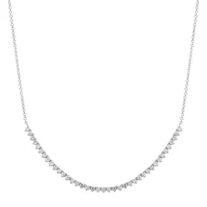 3 Prong Diamond Tennis Chain Necklace