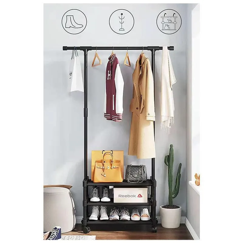 3-Tier Clothes and Shoe Organizer with 360° Wheels RK-38