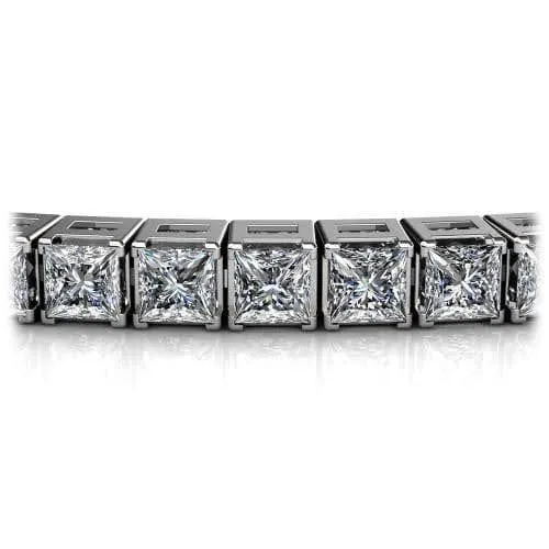 4.00-11.00 CT Princess Cut Diamonds - Tennis Bracelet