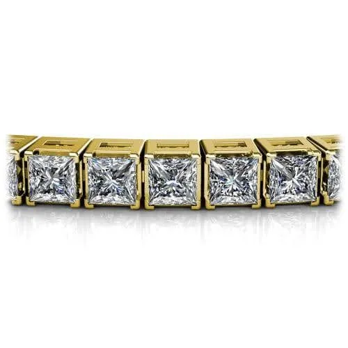 4.00-11.00 CT Princess Cut Diamonds - Tennis Bracelet