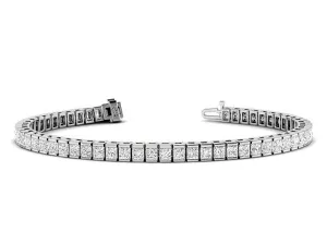 4.00-14.50 CT Princess Cut Diamonds - Tennis Bracelet