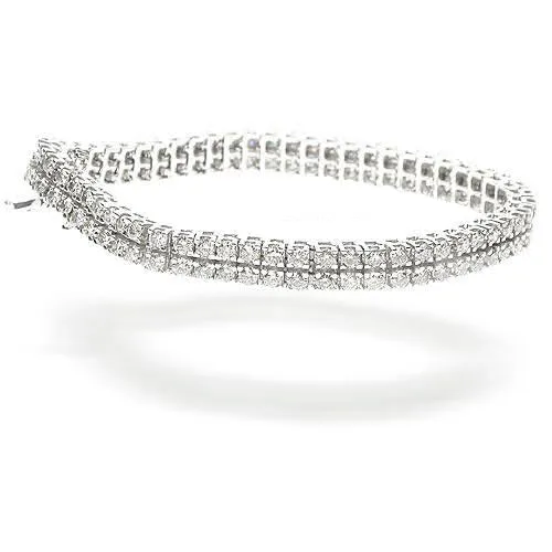 4.10-8.00 CT Round Cut Diamonds - Tennis Bracelet