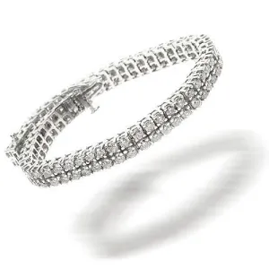 4.10-8.00 CT Round Cut Diamonds - Tennis Bracelet