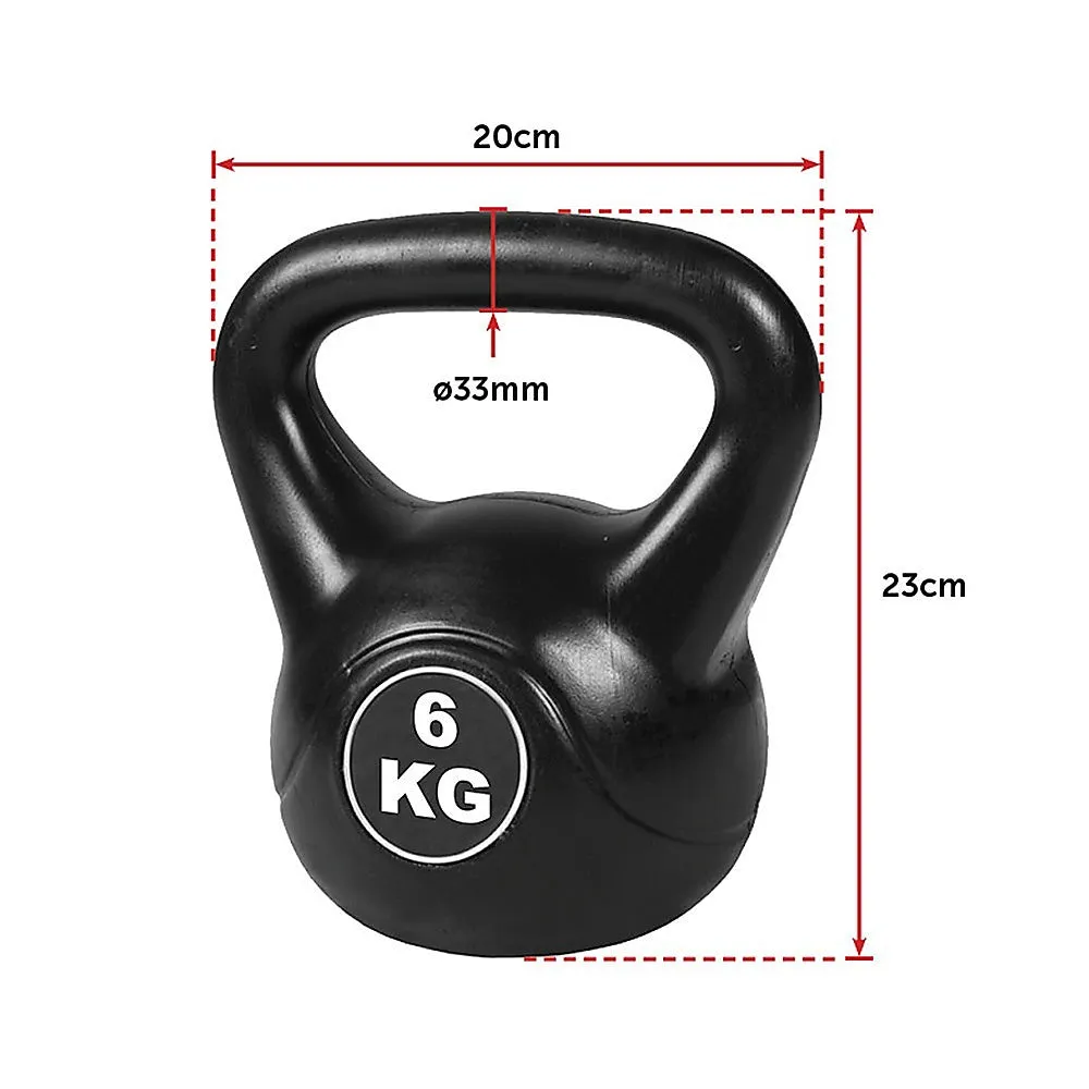 4pcs Black Kettlebell Weight Set 2-8kg