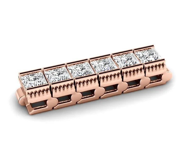 5.50 CT Princess Cut Lab Grown Diamonds - Tennis Bracelet