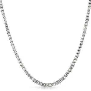 .925 Sterling Silver 3MM CZ Bling Bling Tennis Chain