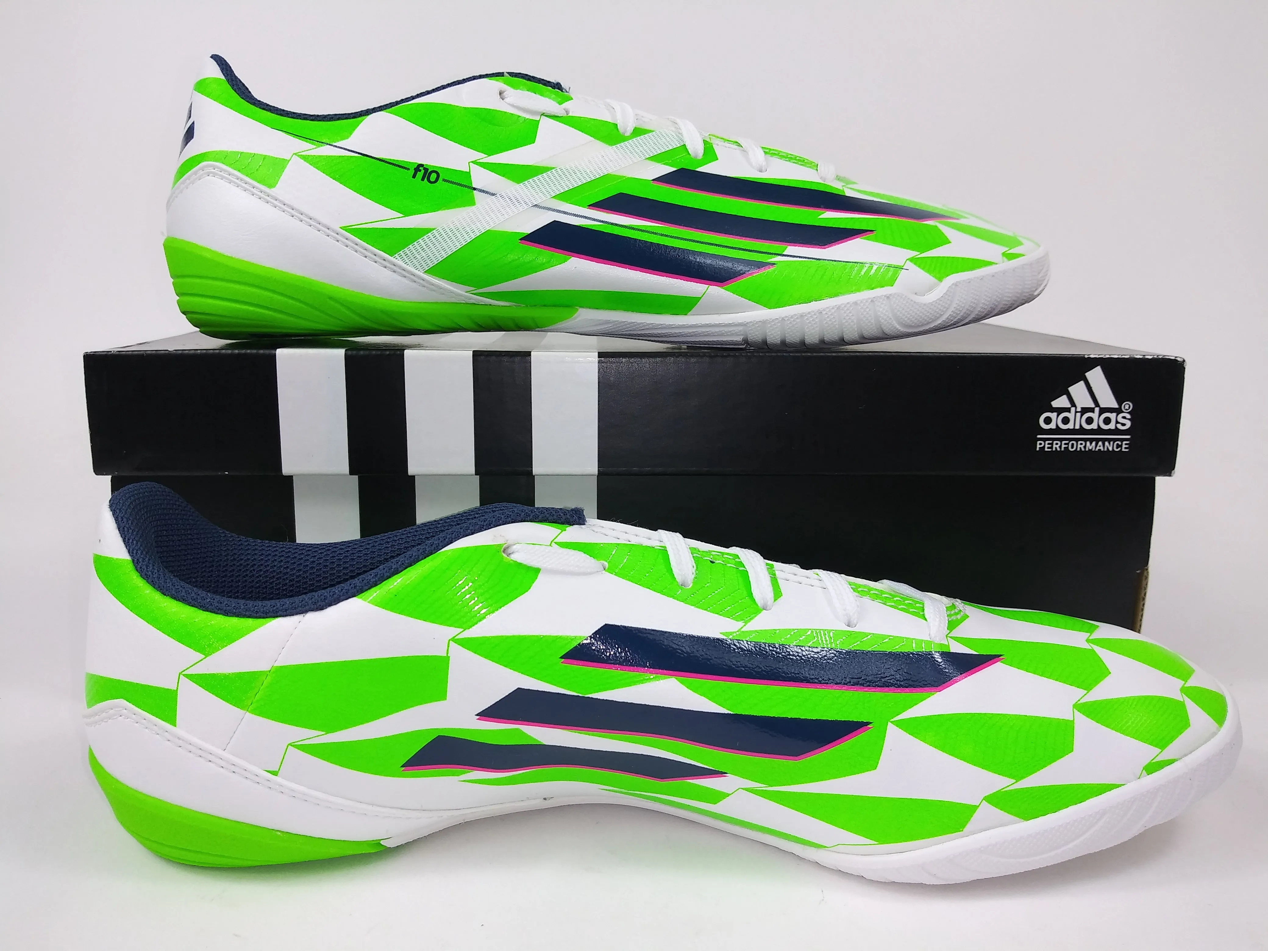 Adidas F10 Indoor Shoes White Green