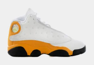 Air Jordan 13 Retro Del Sol Preschool Lifestyle Shoes (White/Yellow)