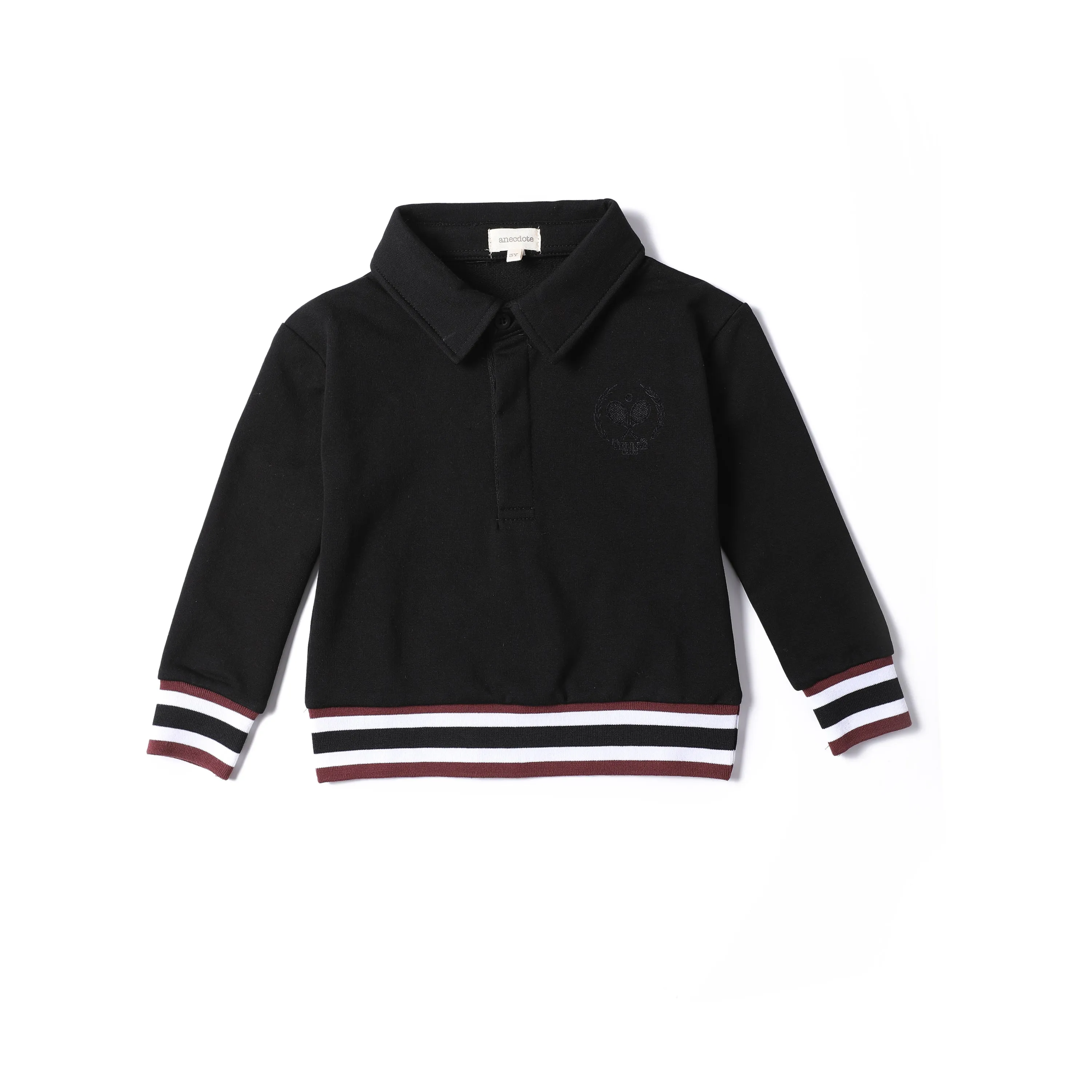 Anecdote Black Tennis Boys Polo