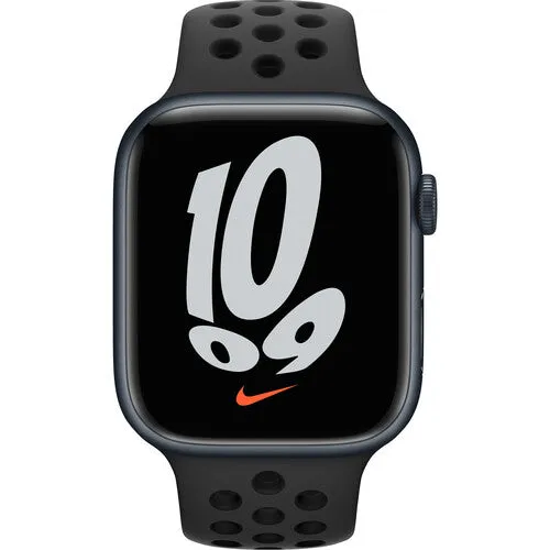 Apple Watch Nike Series 7 45mm (GPS CELLULAR) Midnight Aluminum - Anthracite Sport Band (MKJL3LL/A)