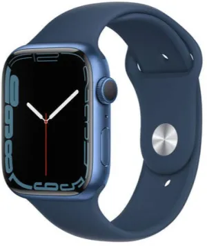 Apple Watch Series 7 (GPS) 41mm Blue Aluminum Case with Abyss Blue Sport Band (MKN13VC)