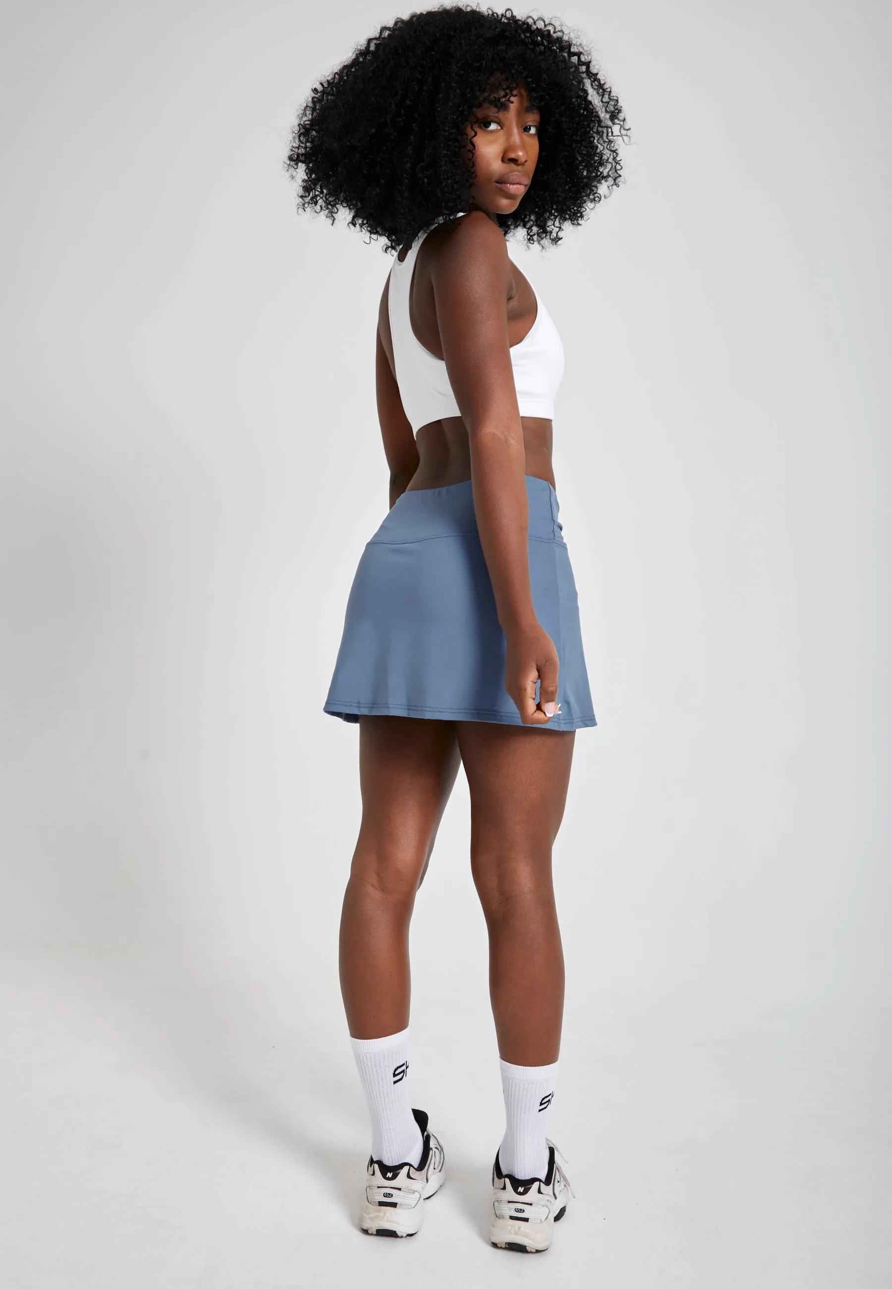 Basic tennis skirt / skort, grey blue