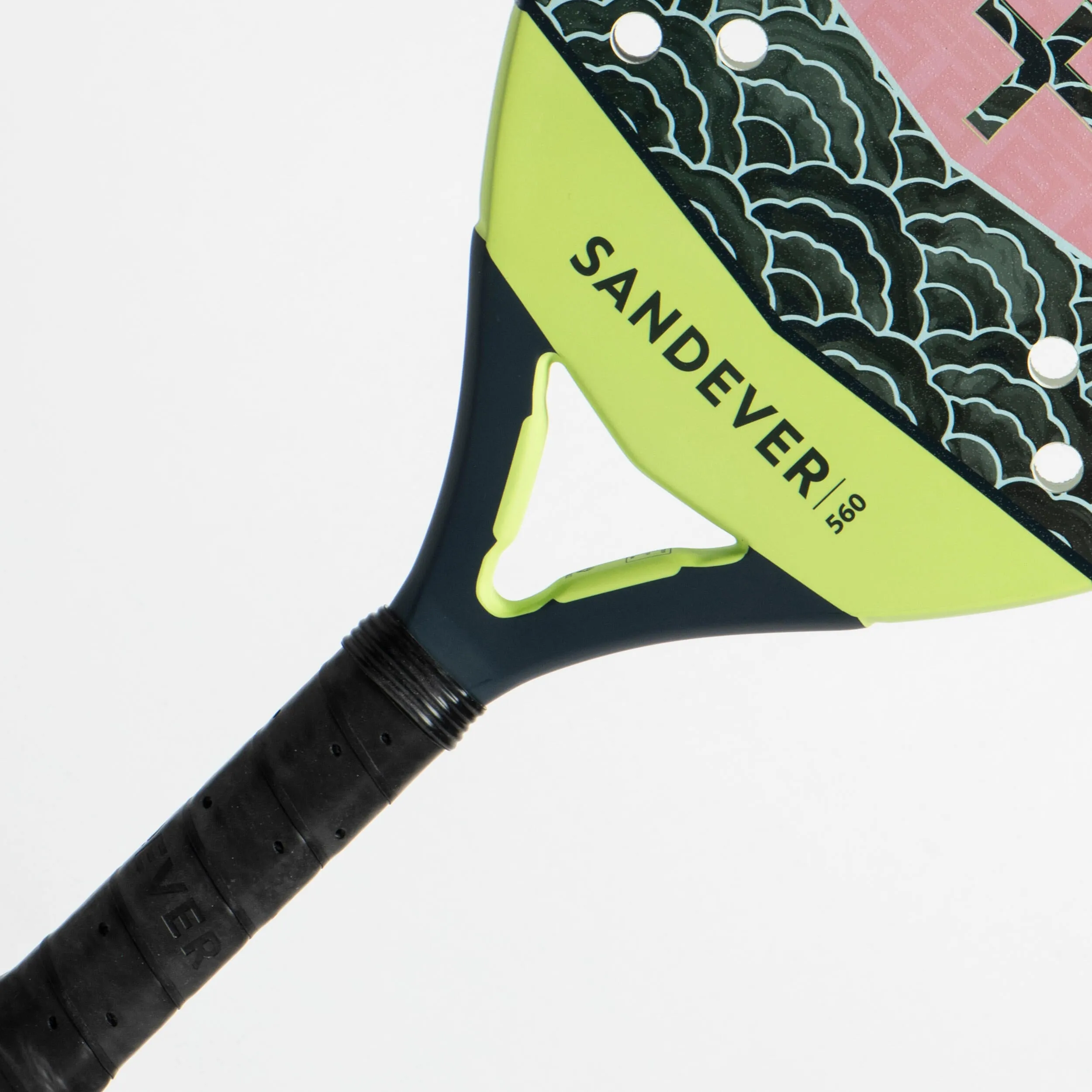 Beach tennis racket BTR560 OR pink SANDEVER, light pink/lime green