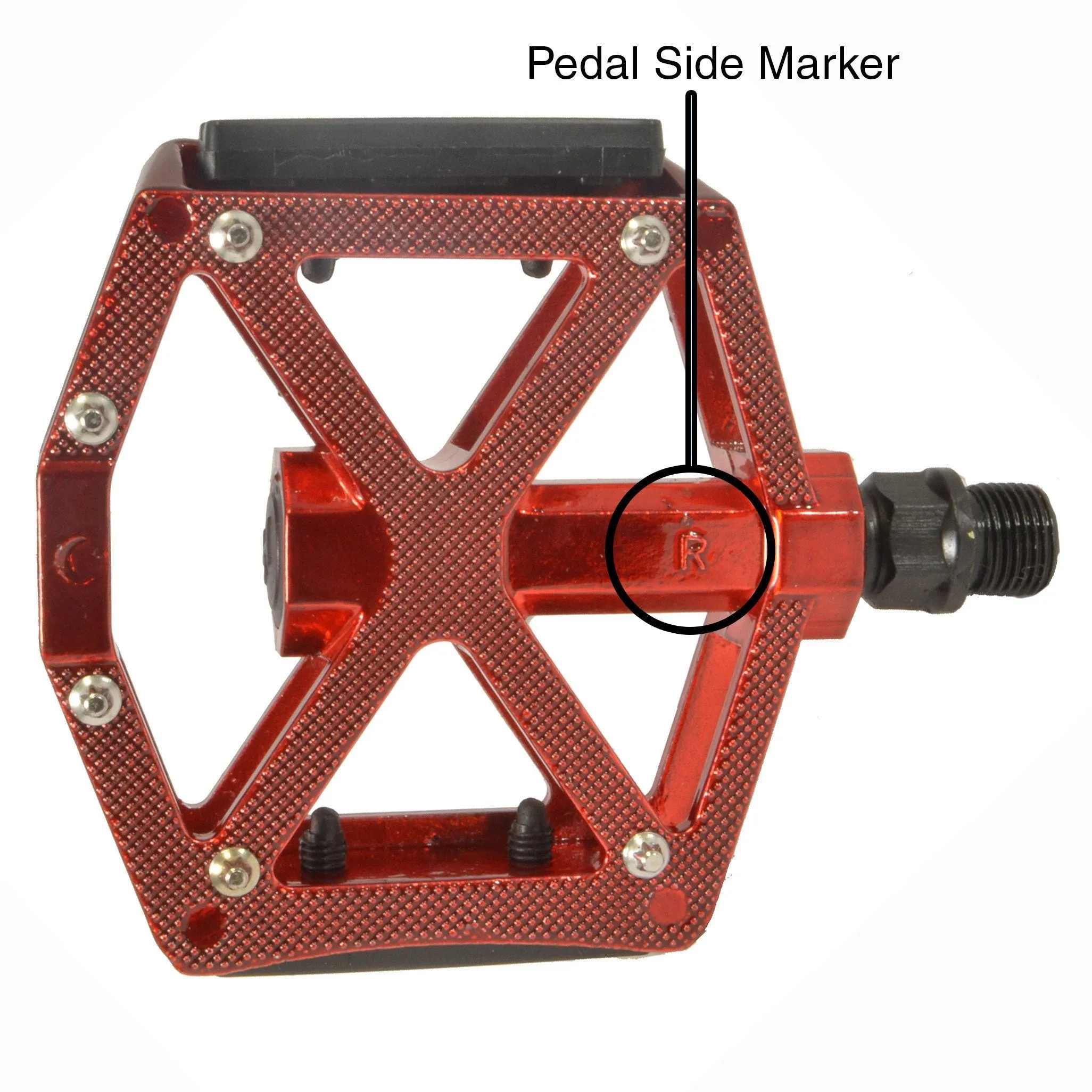 Bike Pedals: Flat Alloy Platform for MTB or BMX Mountain Bikes