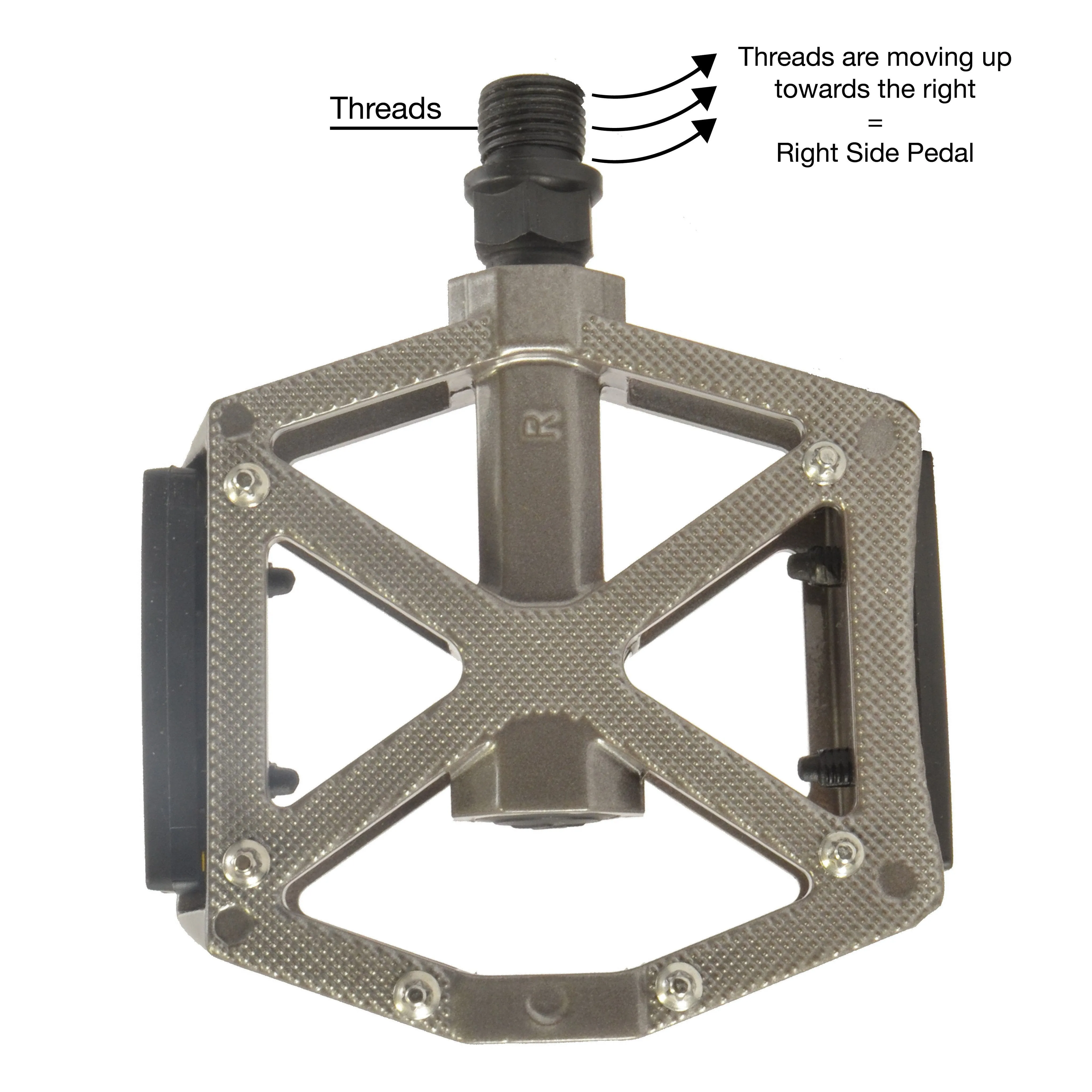 Bike Pedals: Flat Alloy Platform for MTB or BMX Mountain Bikes