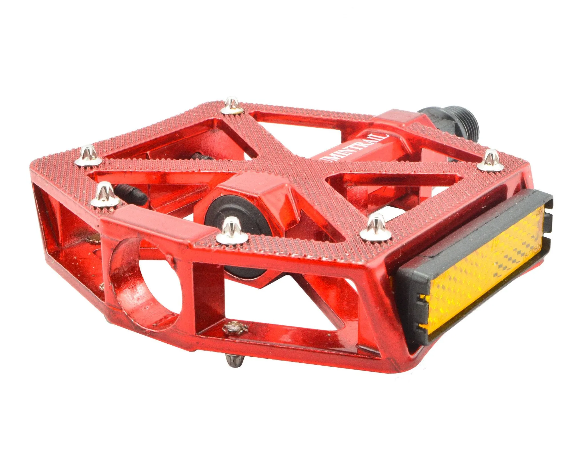 Bike Pedals: Flat Alloy Platform for MTB or BMX Mountain Bikes