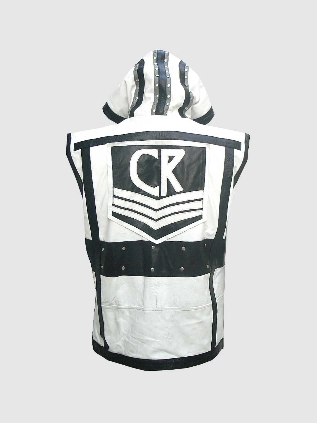 Black & White Leather Vest