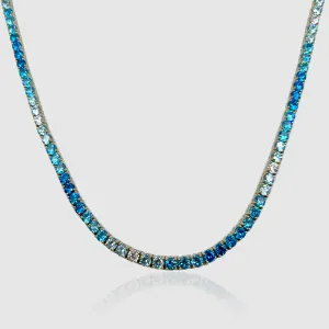 Blue Tennis Chain (Silver) 3mm