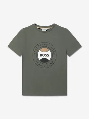 BOSS Boys Tennis Club T-Shirt In Green