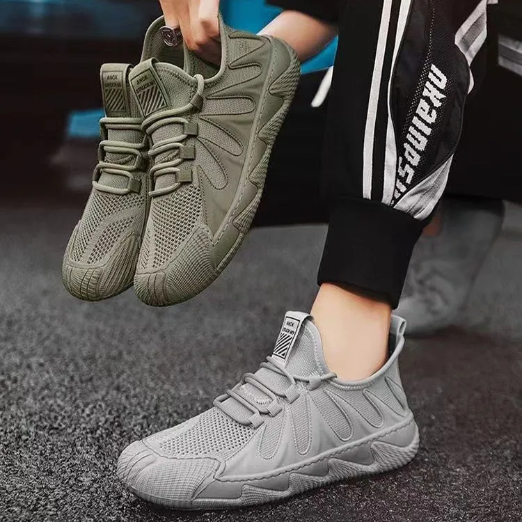 Casual Lace-up Sneakers Breathable Mesh Sports Shoes