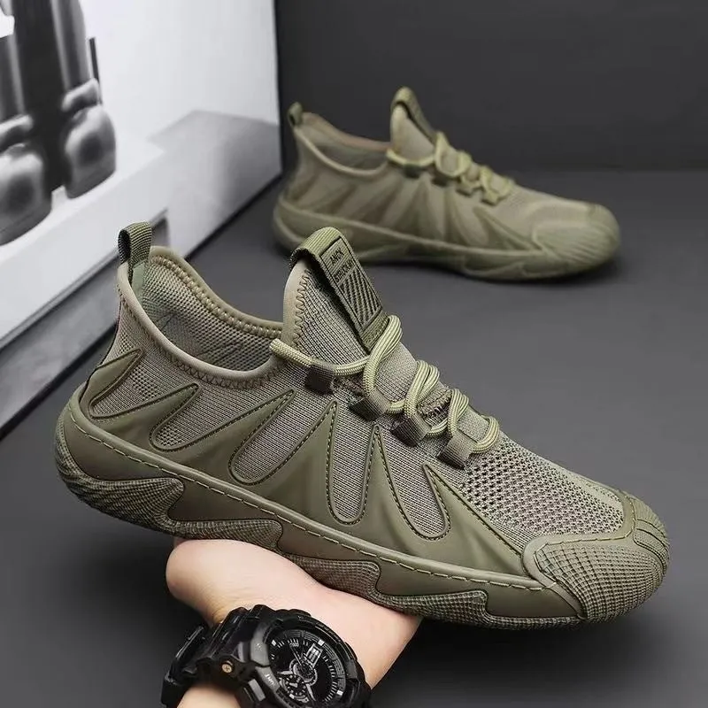 Casual Lace-up Sneakers Breathable Mesh Sports Shoes