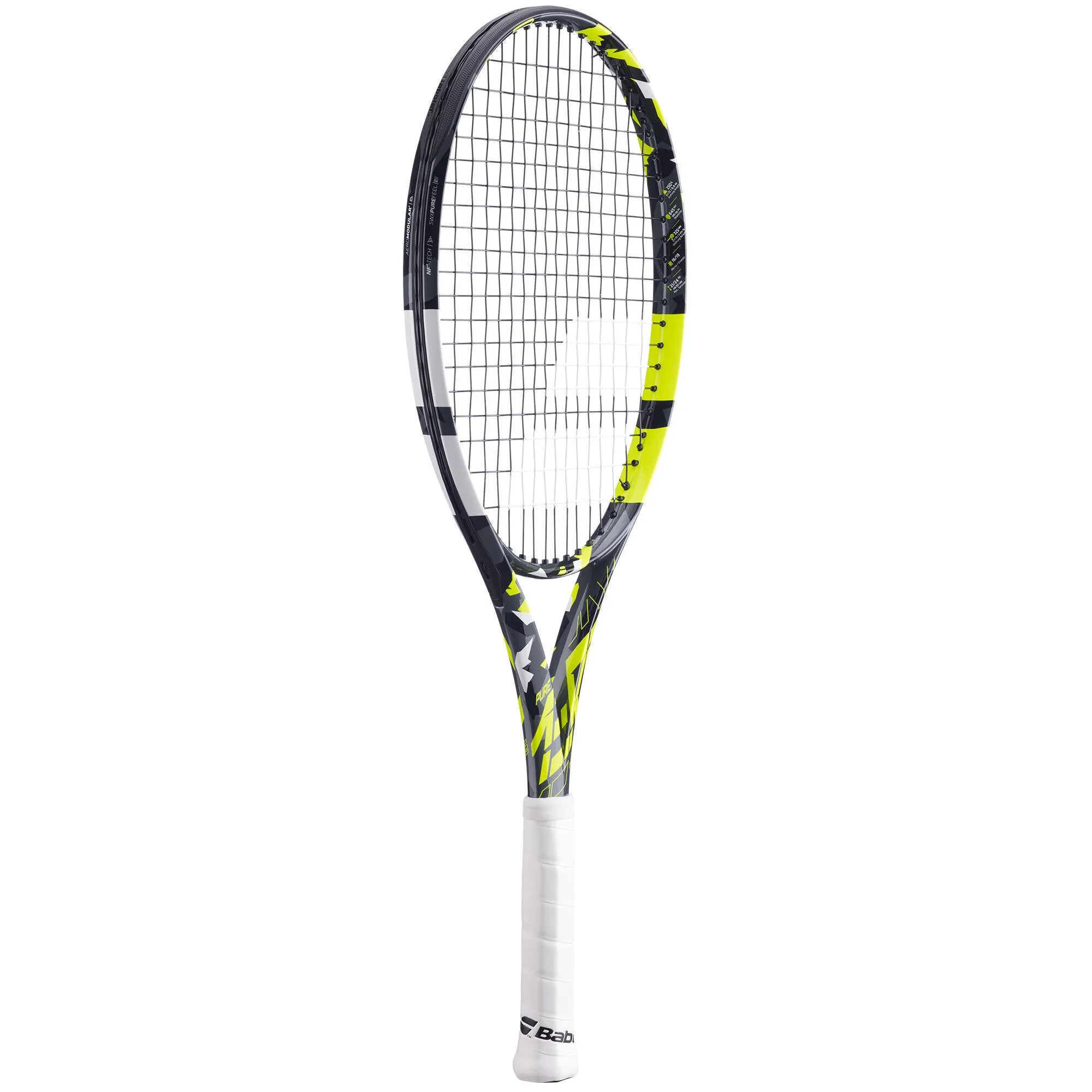 Children's tennis racket Pure Aero 26 inches, black/yellow BABOLAT