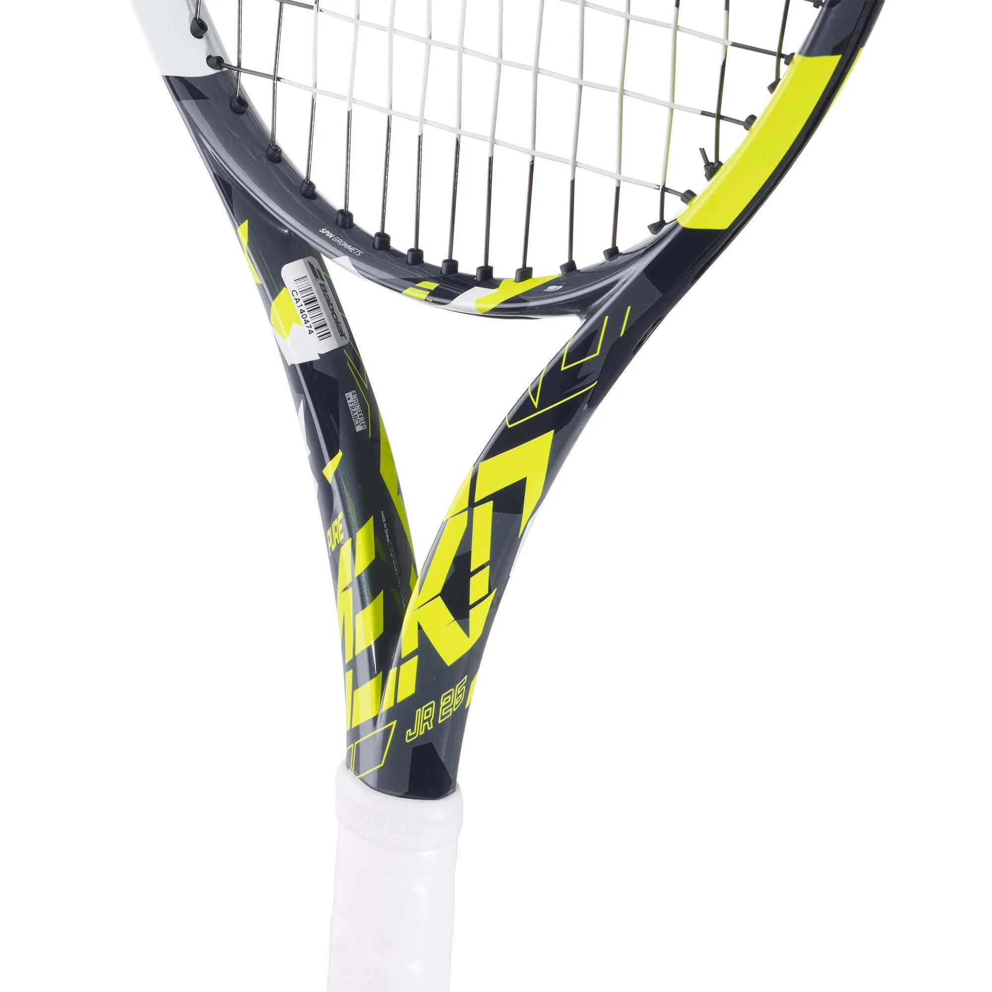 Children's tennis racket Pure Aero 26 inches, black/yellow BABOLAT